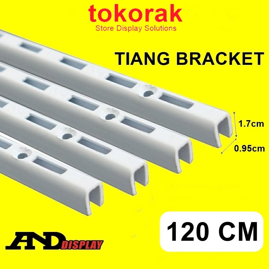 TIANG BRACKET PUTIH 120 CM BRAKET PENYANGGA RAK DISPLAY ANDDISPLAY