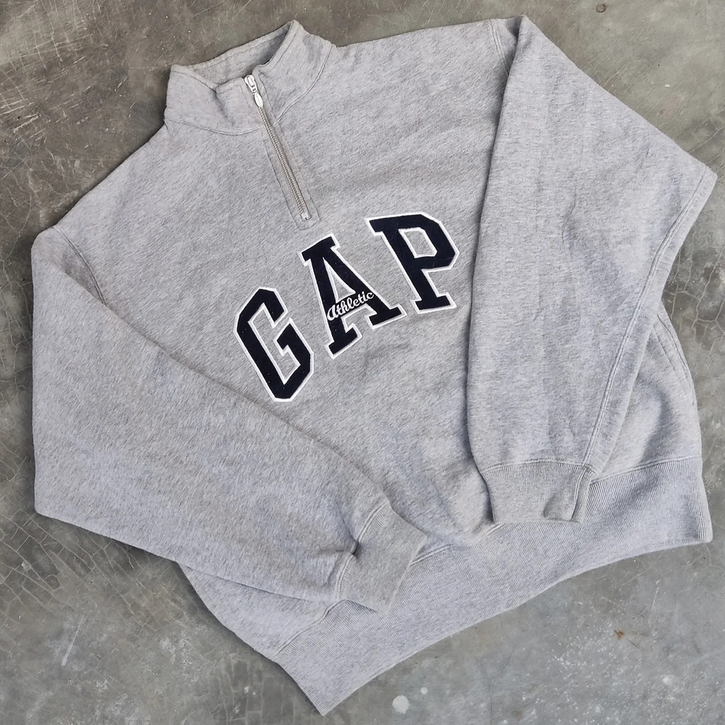 Jaket Vintage kaos sukajan hoodie celana crewneck varsity second GAP Halfzip Big Logo