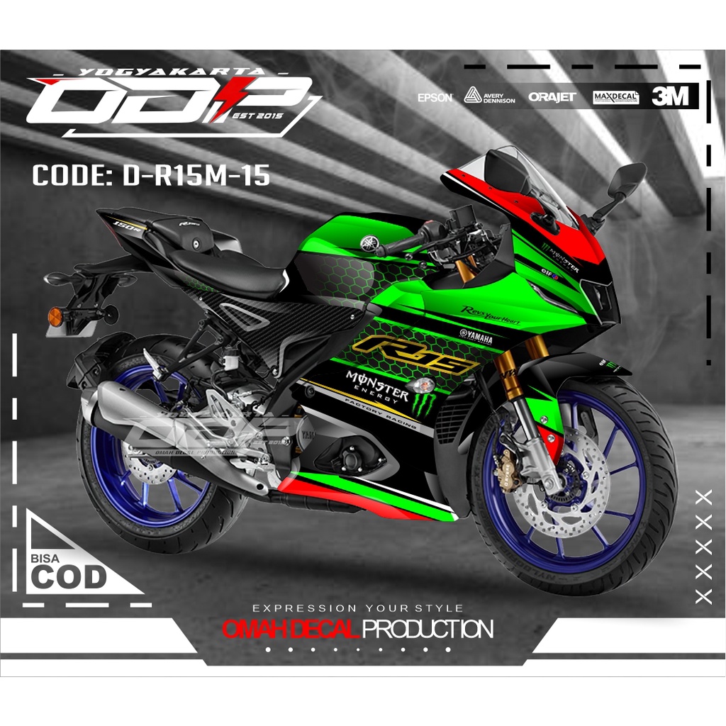 DECAL STIKER R15M V4 V1 V2 V3 V4 DECAL MOTOR R15M YAMAHA DEKAL TERBAIK TERLARIS DAN KULITAS TERBAIK 