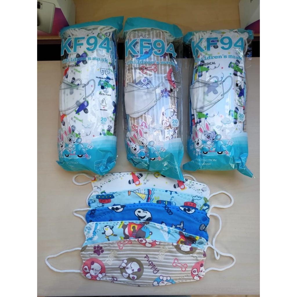 Masker ANAK KF94 BT21 isi 10pcs