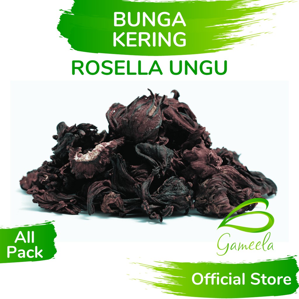 

Gameela Bunga Rosella Ungu Kering All Size 1 Dried Flower Tea Teh Tisane Rosela Resep Diet Detox JSR