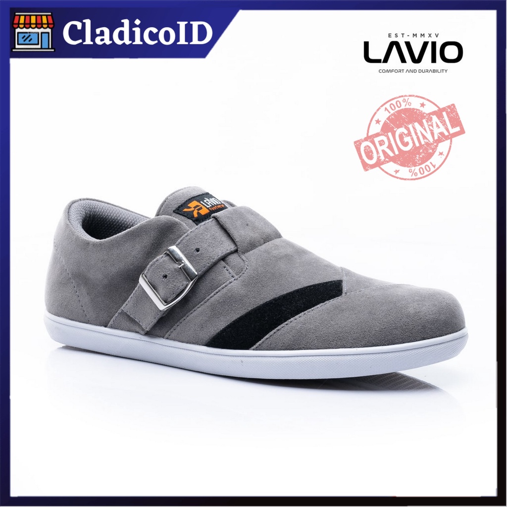 Sepatu Casual Lavio Alpha  Pria Terbaru Model Keren dan Trendi Bahan Suede High Quality Spatu Kasual Kuliah Sekolah