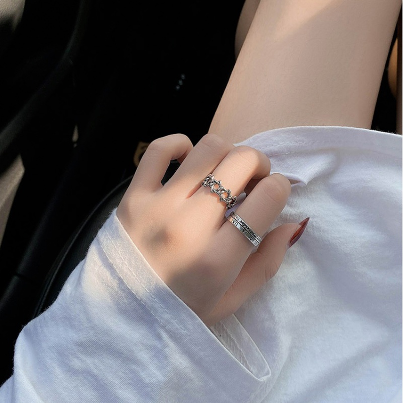 Magic789 Retro Silver Knitting Six-pointed Star Finger Cuff Ring for Women Girls