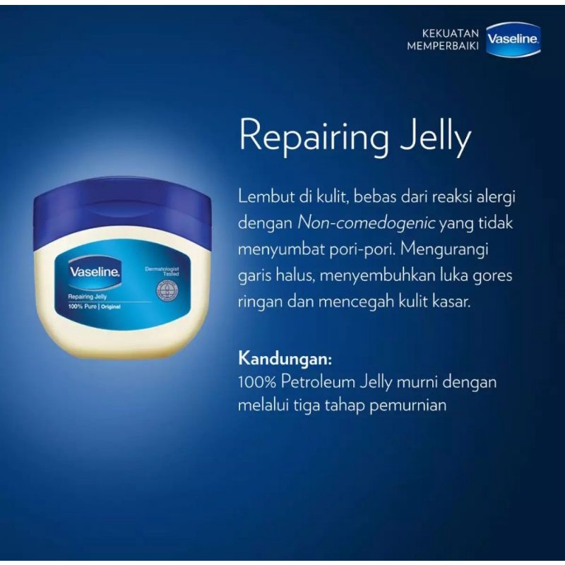 VASELINE REPAIRING PETROLEUM JELLY 100gr lotion UNILEVER BPOM Original 100 gram