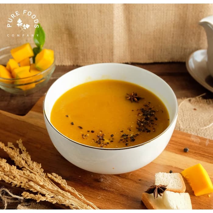 

KUALITAS TERBAIK - PUMPKIN SOUP ( ORGANIC CHICKEN BONE BROTH/GRASS FED BONE BROTH) 400ML - BEEF