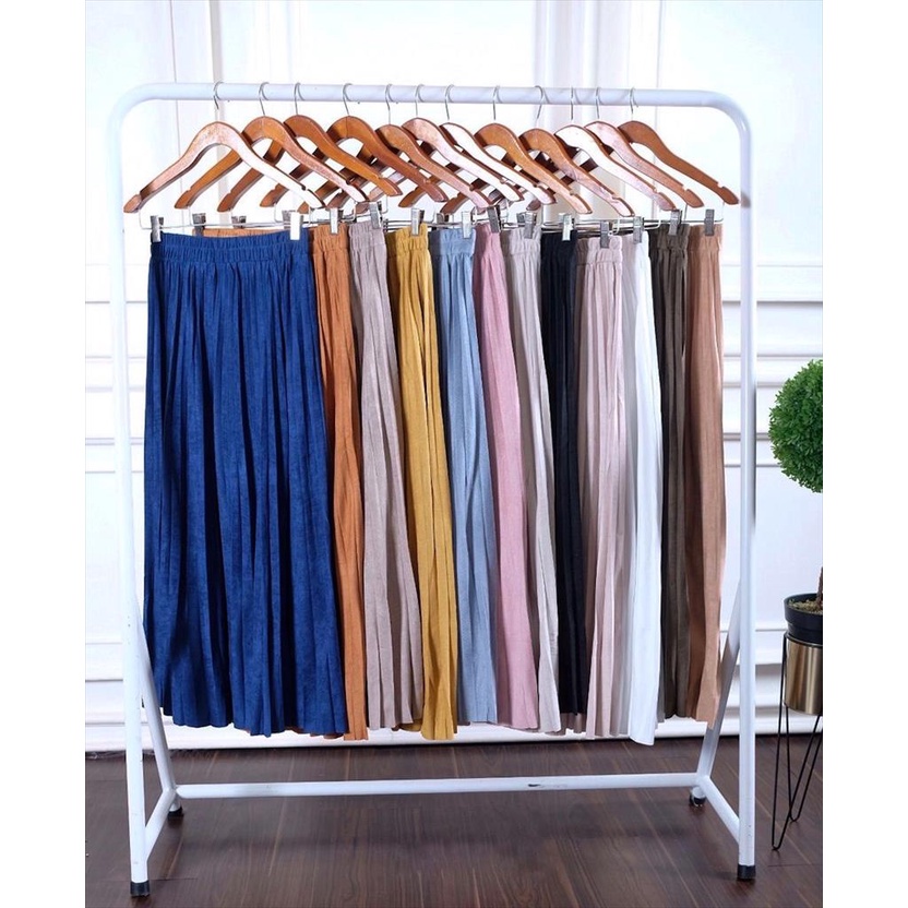 ROK SUEDE PLISKET BAHAN  PREMIUM BANGKOK BKK