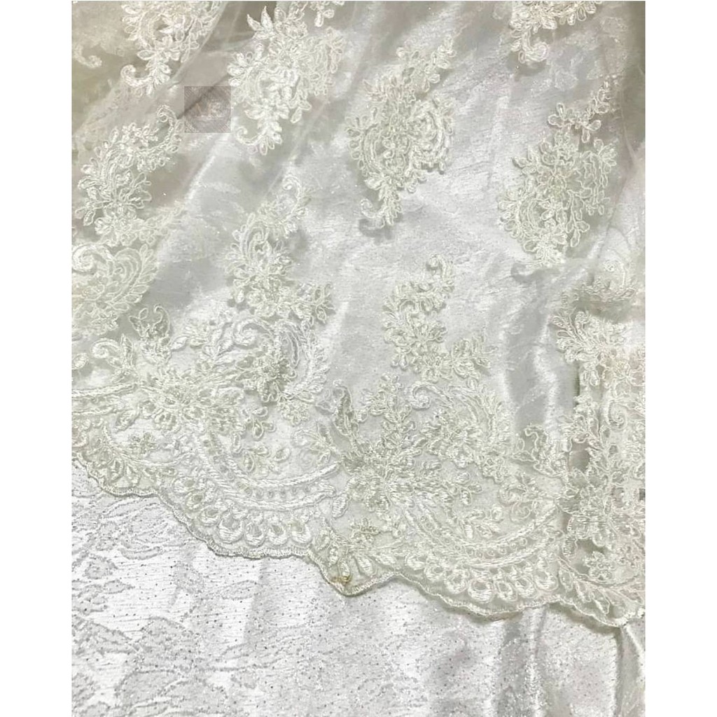 BRIDAL EMBROIDERY LACE BRUKAT PENGANTIN METERAN