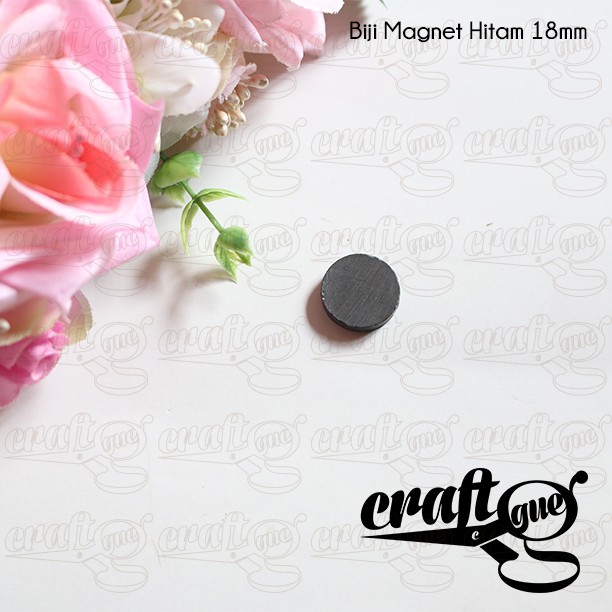 Biji Magnet Hitam 18mm