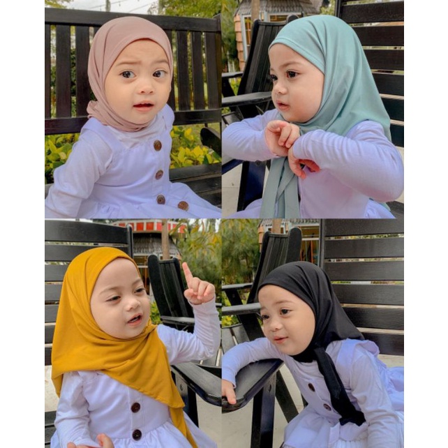 Hijab Anak Segitiga Instant 2-6thn / Jilbab nyaman murah adem kerudung kualitas PREMIUM