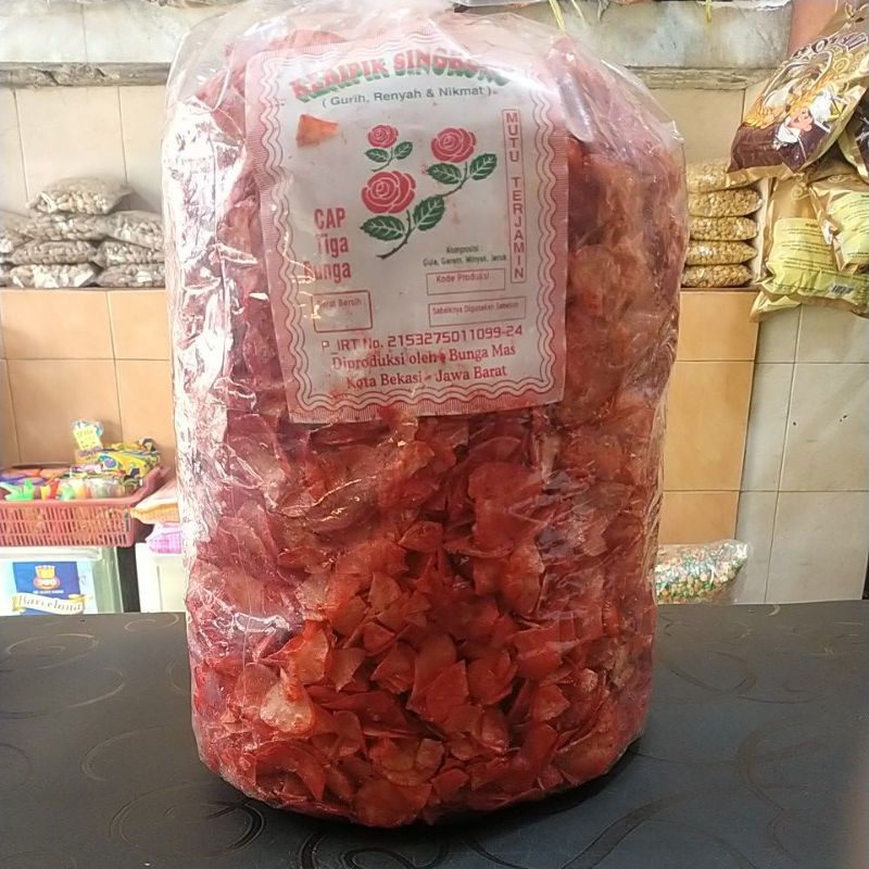 

keripik singkong lengket 3,4kg/ball free kardus