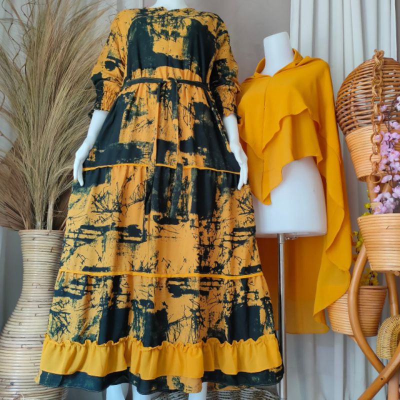 PRORMOGamis set hijab/Gamis monalisa set hijab/gamis set hijab jumbo/gamis set syari/gamis set hijab