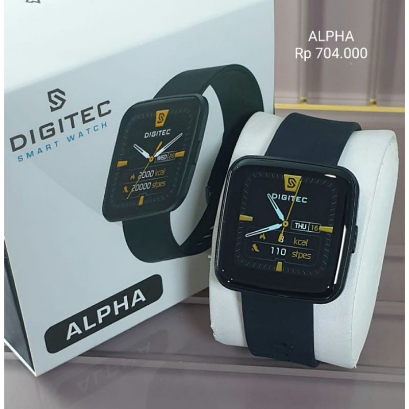 Jam Tangan Smartwatch Pria Wanita Digitec Original Alpha Tahan Air Bisa Untuk IOS dan Android