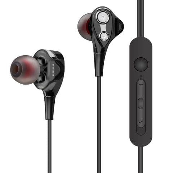 HANDSFREE HEADSET LOG ON DUAL BASS LO-HF8800 EARPHONE DOUBLE BASS