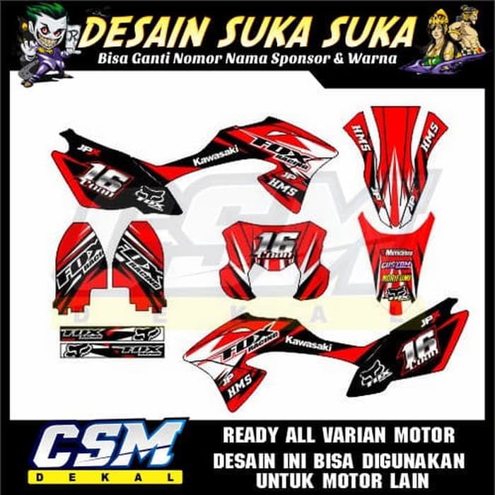 189 Dekal Decal Motor Klx 150 Bf G Stiker Sticker Striping Body G