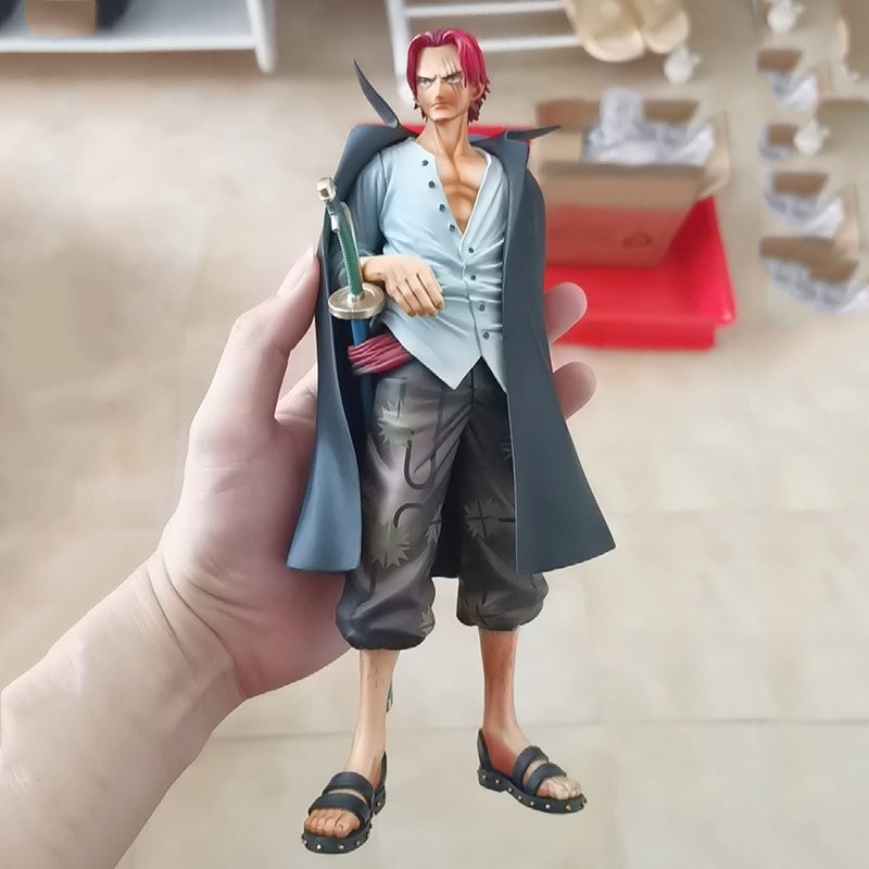 Mainan Action figure Anime One Piece Theatrical Ver of Shanks Rambut Merah Bahan PVC Ukuran 24cm