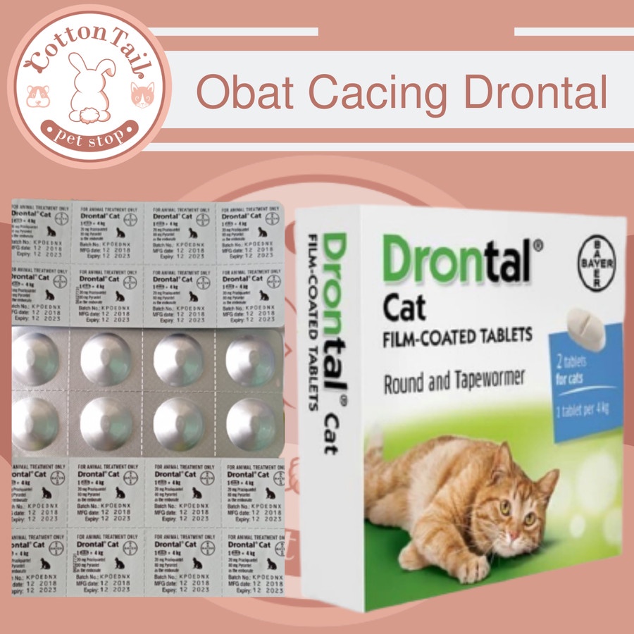 DRONTAL CAT Obat Cacing Kucing (Harga per Tablet)