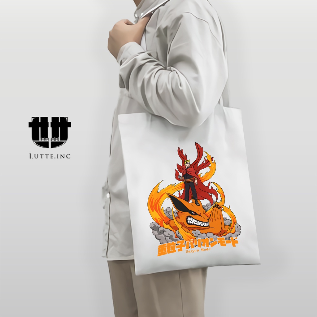 TERBARU Totebag Anime Naruto Baryon Mode Tote Bag Kanvas Premium Lutte.Inc