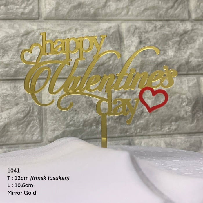 

VALENTINE CAKE TOPPER TOPER VALENTINES DAY DEKORASI KUE LOVE 2 VERSI