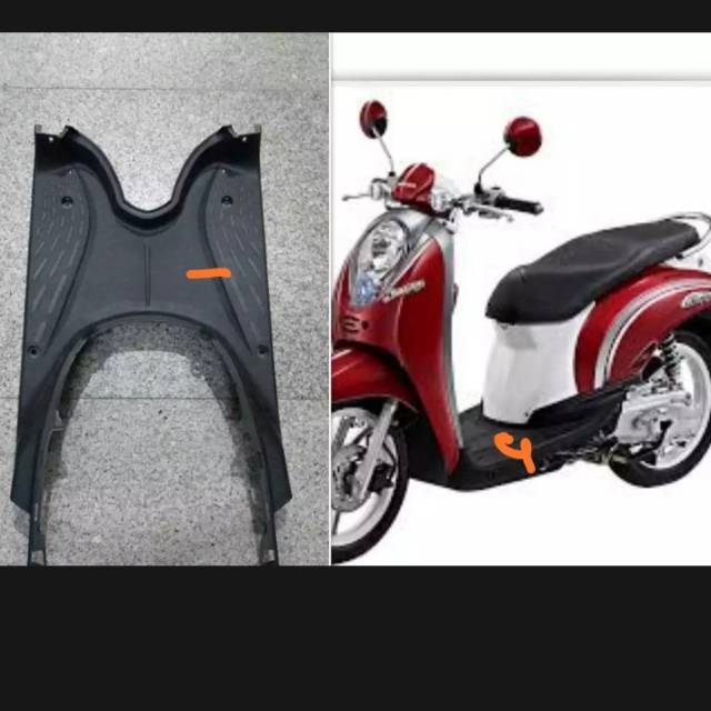 Bordes pijakan kaki lantai honda lama scoopy karbu