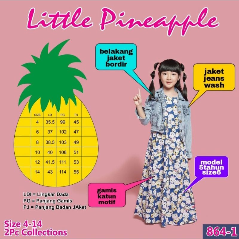 Gamis anak Little Pineapple