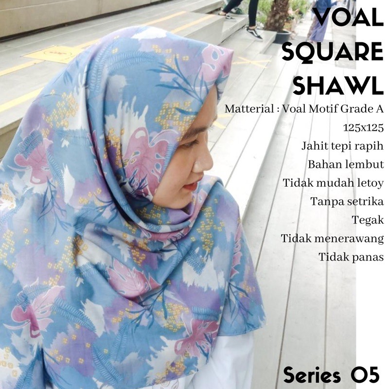 Voal Motif Square Printed (125 x 125)