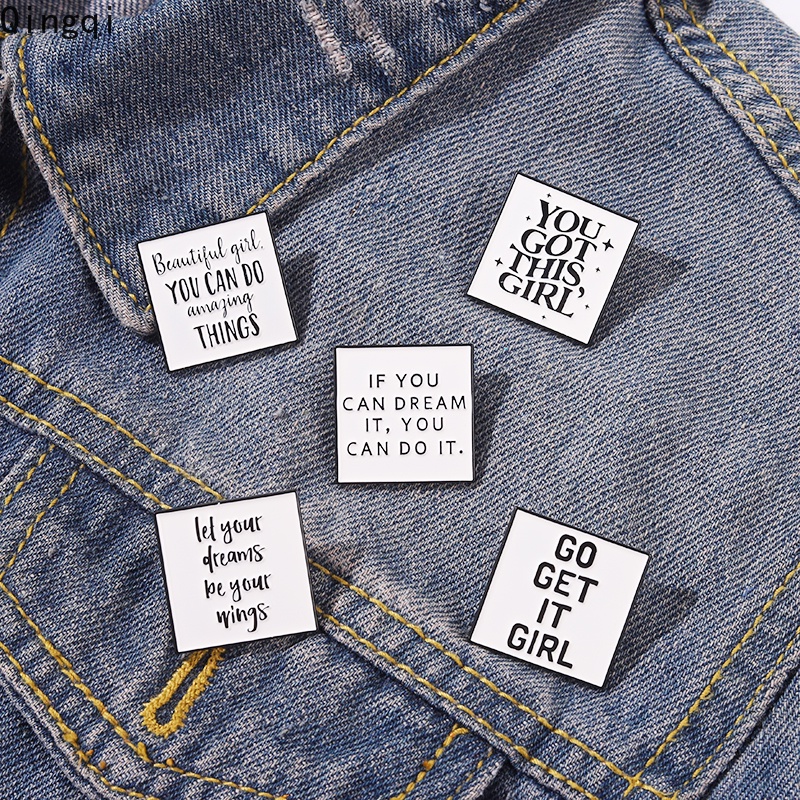 Bros Pin Enamel Desain You Got This Girl Untuk Aksesoris Kerah