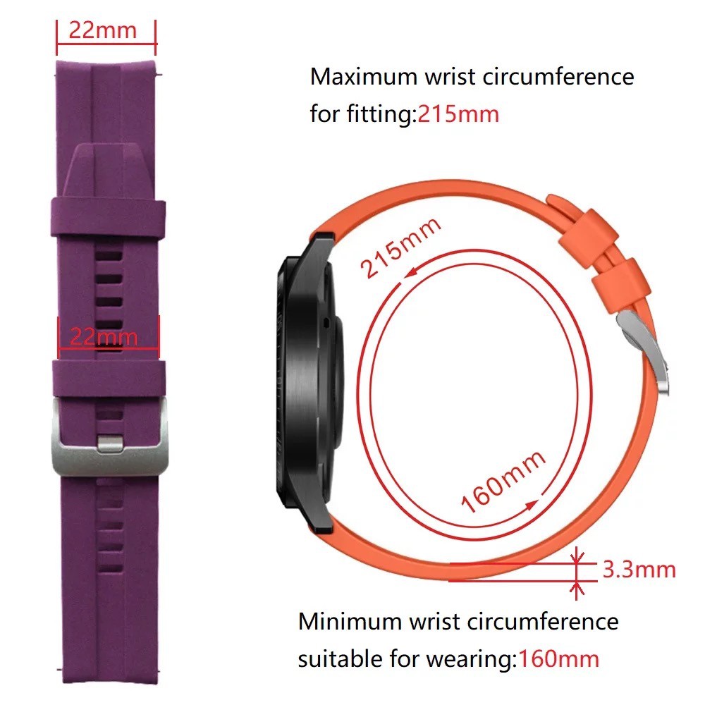 STRAP XIAOMI HUAMI AMAZFIT GTR 2 MODEL GT 22MM TALI JAM SMART WATCH SILIKONE RUBBER