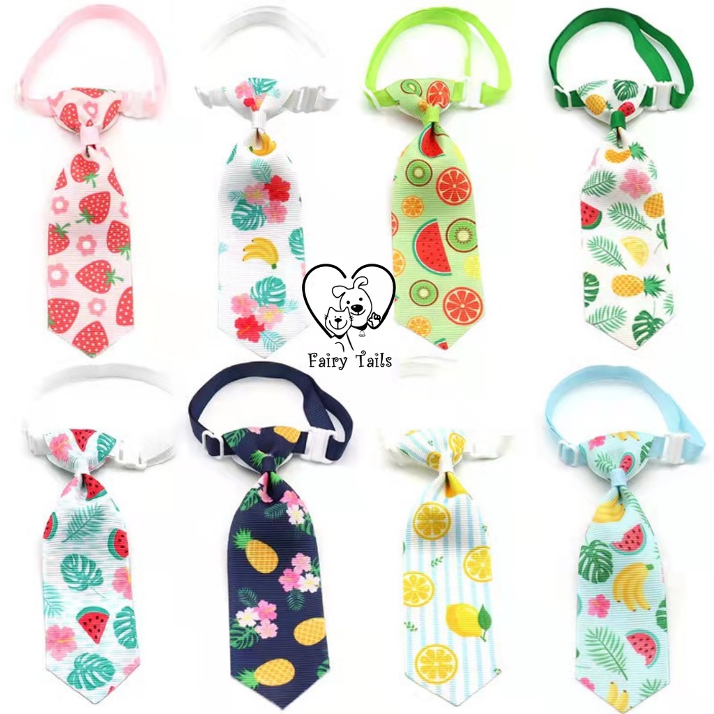 Dasi Anabul Anjing Kucing Fashionable Kostum Cosplay Tropical Fruits Motif Buah Lucu | Fashion Costume Pet Tie