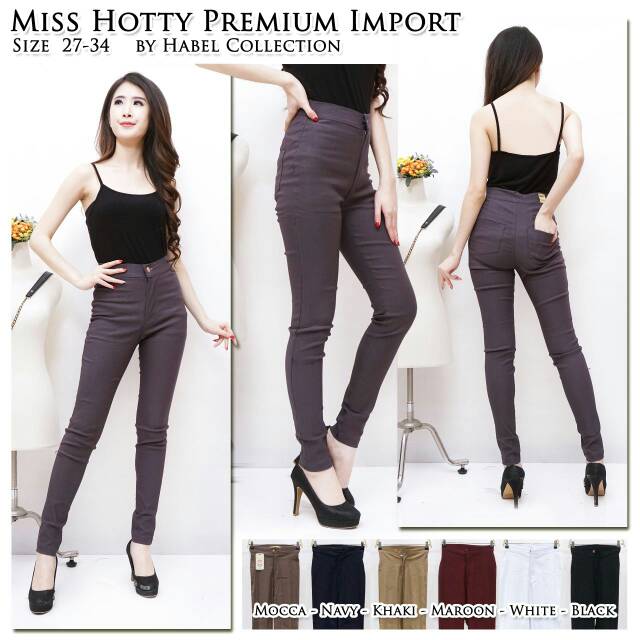 CELANA PANJANG HIGHWAIST   JEGGING JUMBO IMPORT 31-34