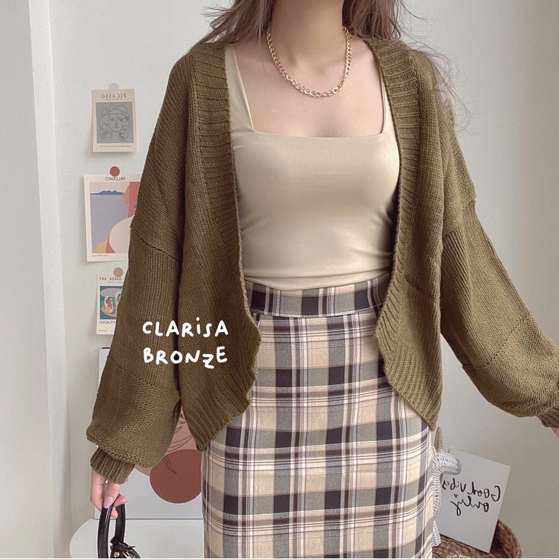 CLARISA CARDIGAN PREMIUM/KARDIGAN CROP TERBARU/KARDIGAN WANITA/KARDIGAN RAJUT TERBARU/KARDIGAN CROP/KARDIGAN TERBARU