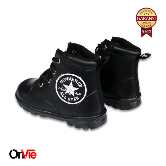 Sepatu Anak Boots Formal Pria Original Kulit AllStar