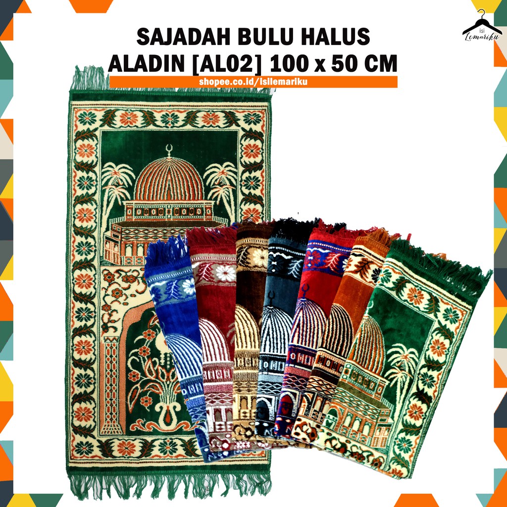 GROSIR/SABLON 40pcs Sajadah Bulu Beludru Halus Aladin Murah 50x100cm