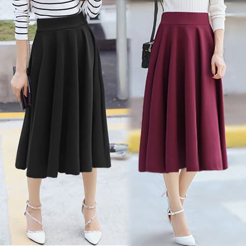 Rok Panjang MU359 Bianca Flare Skirt 7500 Rok Panjang Rok Flare Rok Maxi Keren Abis