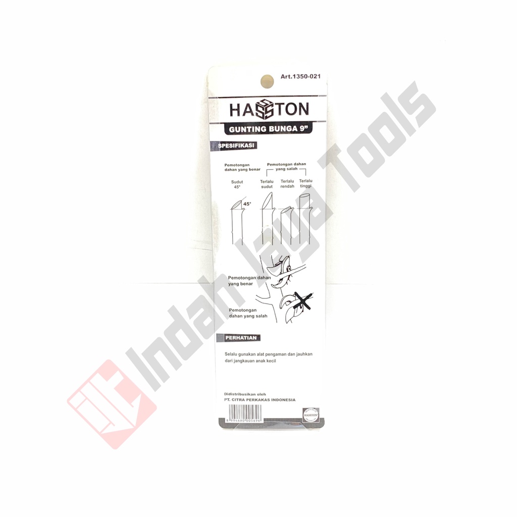 HASSTON 1350-021 Gunting Dahan Bunga Gagang Karet Gunting Stek Batang