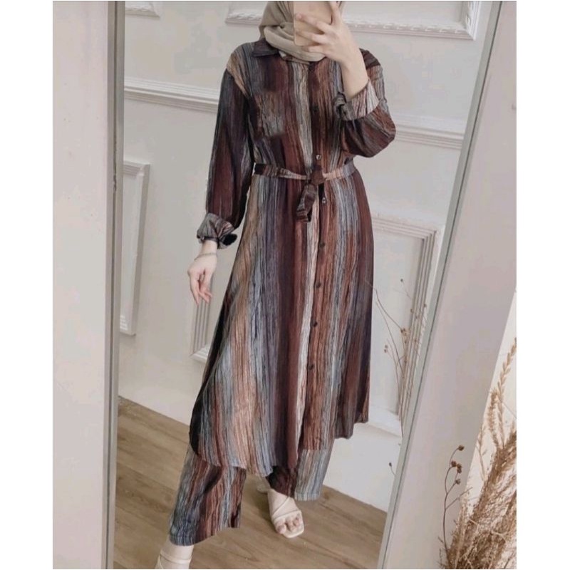 ERDE SET / ONE SET JUMBO XXL - STANDART XL  / YOSIE SET ONESET MOTIF ABSTRAK DAILY SET HOMEWEAR HOMEY SETELAN WANITA MOTIF TIE DYE   ONE SET RAYON-CALIFA TUNIK SET