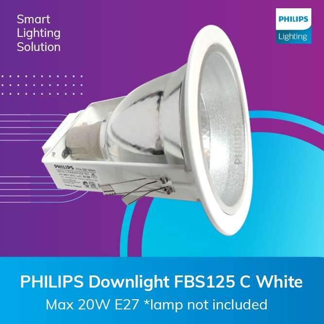 PHILIPS Downlight FBS125 C Chrome - Max 20W E27 *lamp not included