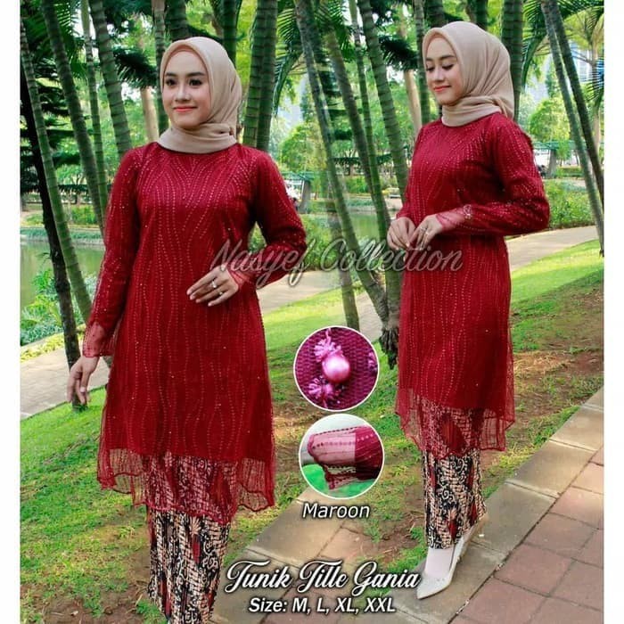 kebaya tunik tulle gania masakini