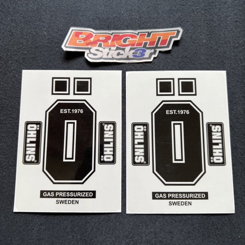 STICKER STIKER SHOCK DEPAN OHLINS PRESSURIZED TRANSPARAN