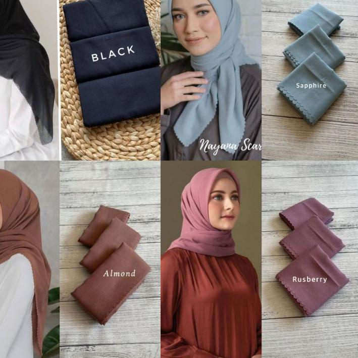 ➹ Hijab Voal Segiempat / Hijab Polos / Hijab Premium / Hijab Warna Soft / Hijab Murah / Hijab Instan
