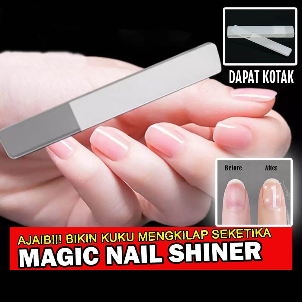 Nano Nail File - Magic Nail - Glass Nail Shiner - Pengkilap Kuku - Pengikir kuku (FREE BOX) F492