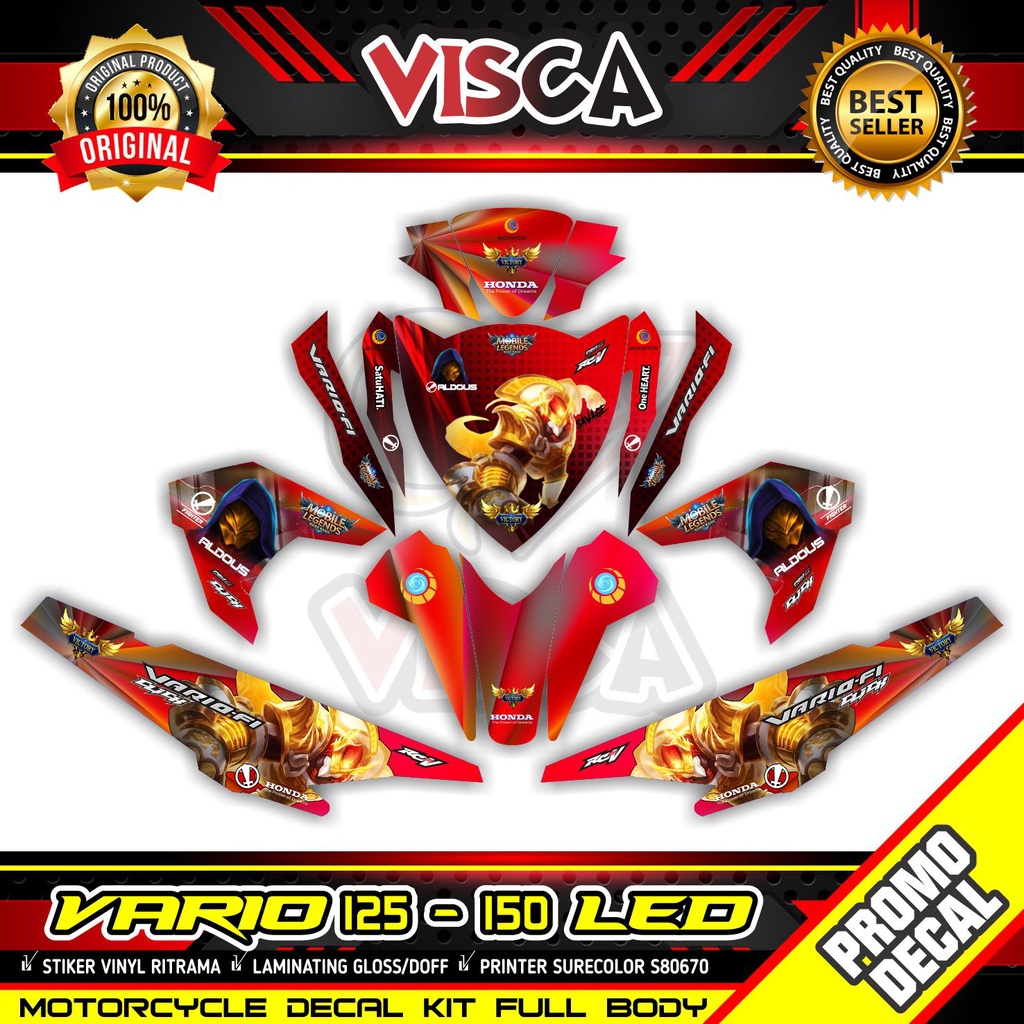 Decal Stiker Vario 2016 2017 Striping Vario 125 150 Led ML Fighter