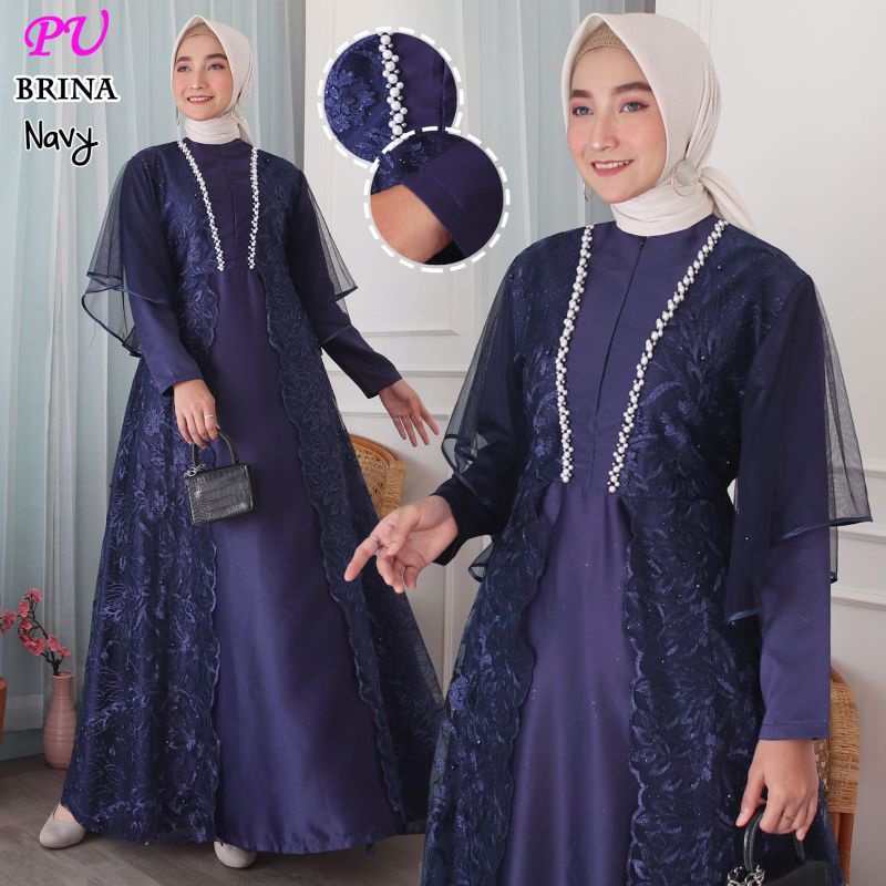 BRINA Gaun  Gamis pesta muslimah bridemaids kondangan gaun baju pesta wisuda gaun walimatul