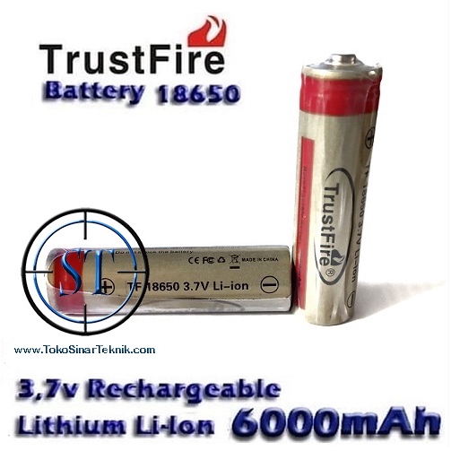 UltraFire Battery Charger BRC 18650 3.7V With Button Top 6000mAh Rechargeable Lithium