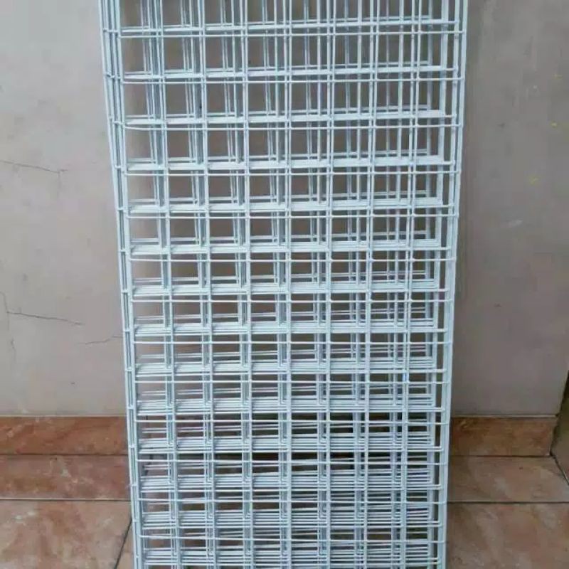 Ram Putih 75 × 115 CM / Ram Kawat Besi Grid Wall / Jaring Gantungan Aksesoris Grid Kawat Putih Juala