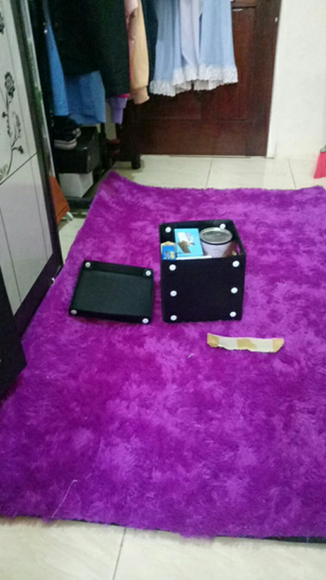 Alvaboard Kotak Penyimpanan Serbaguna Persegi Dengan Kancing, Ukuran Small (20 X 20 X 20 Cm)