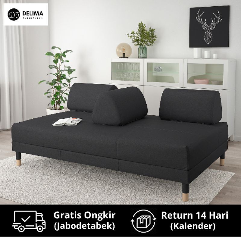 Sofa Bed Lipat Sofa Tempat Tidur, Dark Grey