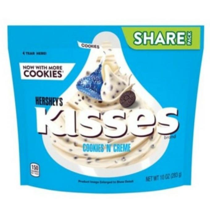 

@#@#@#] HERSHEY KISSES COOKIES N CREAM 283 GR