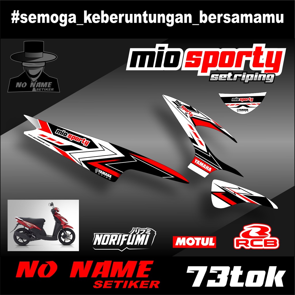 Stiker Striping Mio 110 Smile/Sporty (73tok) 2008 2009 2010 2012 2013 setiker decal mio karbu