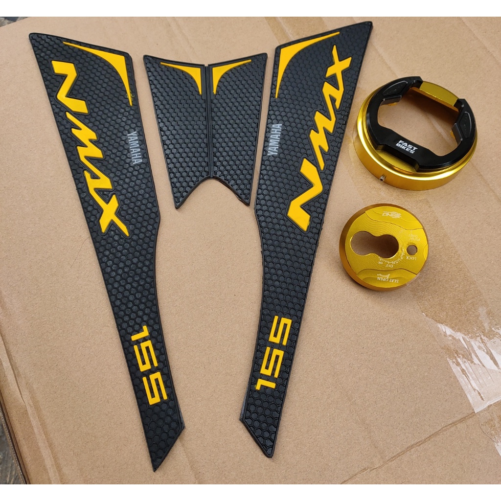 Duck Pad Nmax Lama Tank Pad Tankpad Nmax Old Deckpad Yamaha Nmax Old Khusus Nmax Lama tahun 2015-2019 Warna Gold BONUS cover tangki+cover kunci emas