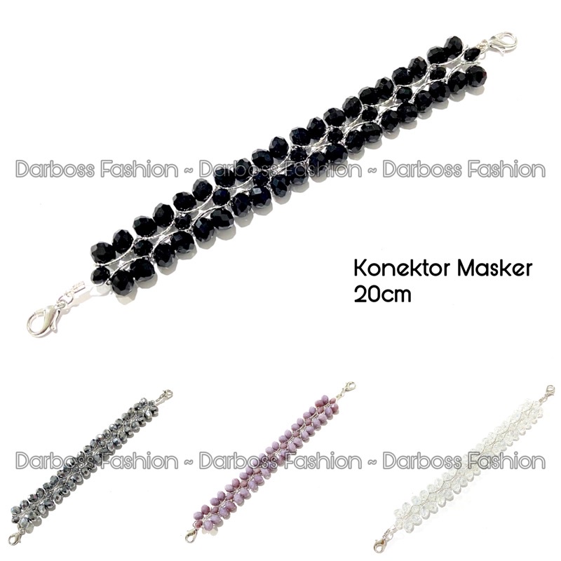 (PART 2 KN) Konektor Masker Kristal / Konektor Masker Mote Kristal / Mute Kristal / Mask extender / Pengait Masker / Strap Masker Hijab Mewah / Konektor Masker Kupu dan bunga / Konektor Masker murah